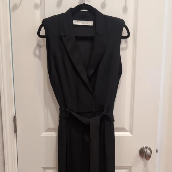 IRO Anis Black Sleeveless Jumpsuit with Waist Tie - Picture 4 of 8